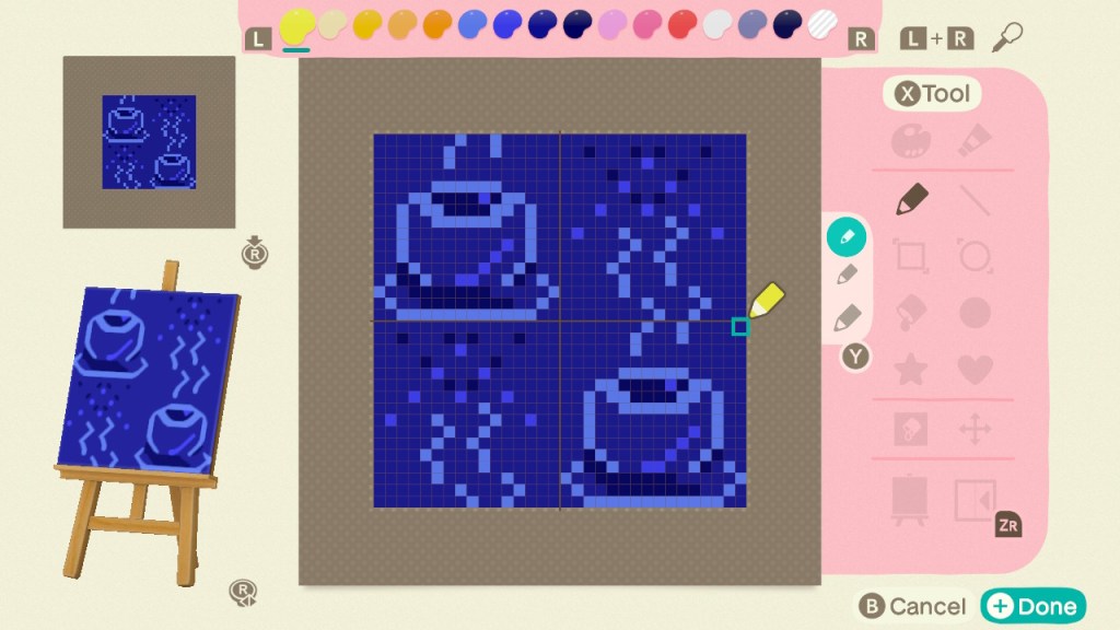 An animal crossing custom design of coffee house wallpaper.